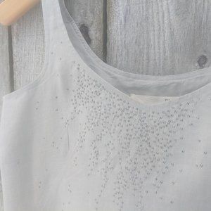 Eileen Fisher Gray Irish Linen Sleeveless Dress 4